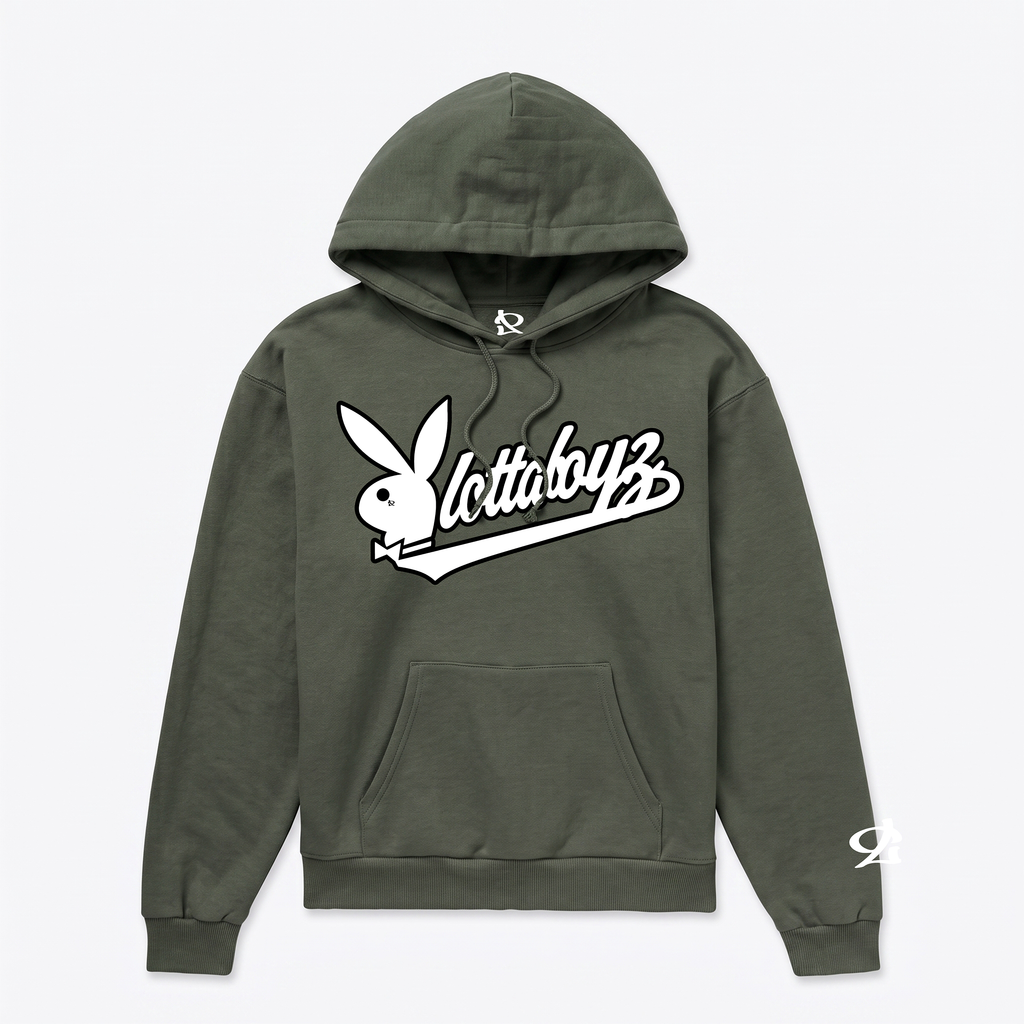 Hoodie "LOTTA BOYS" verde militar