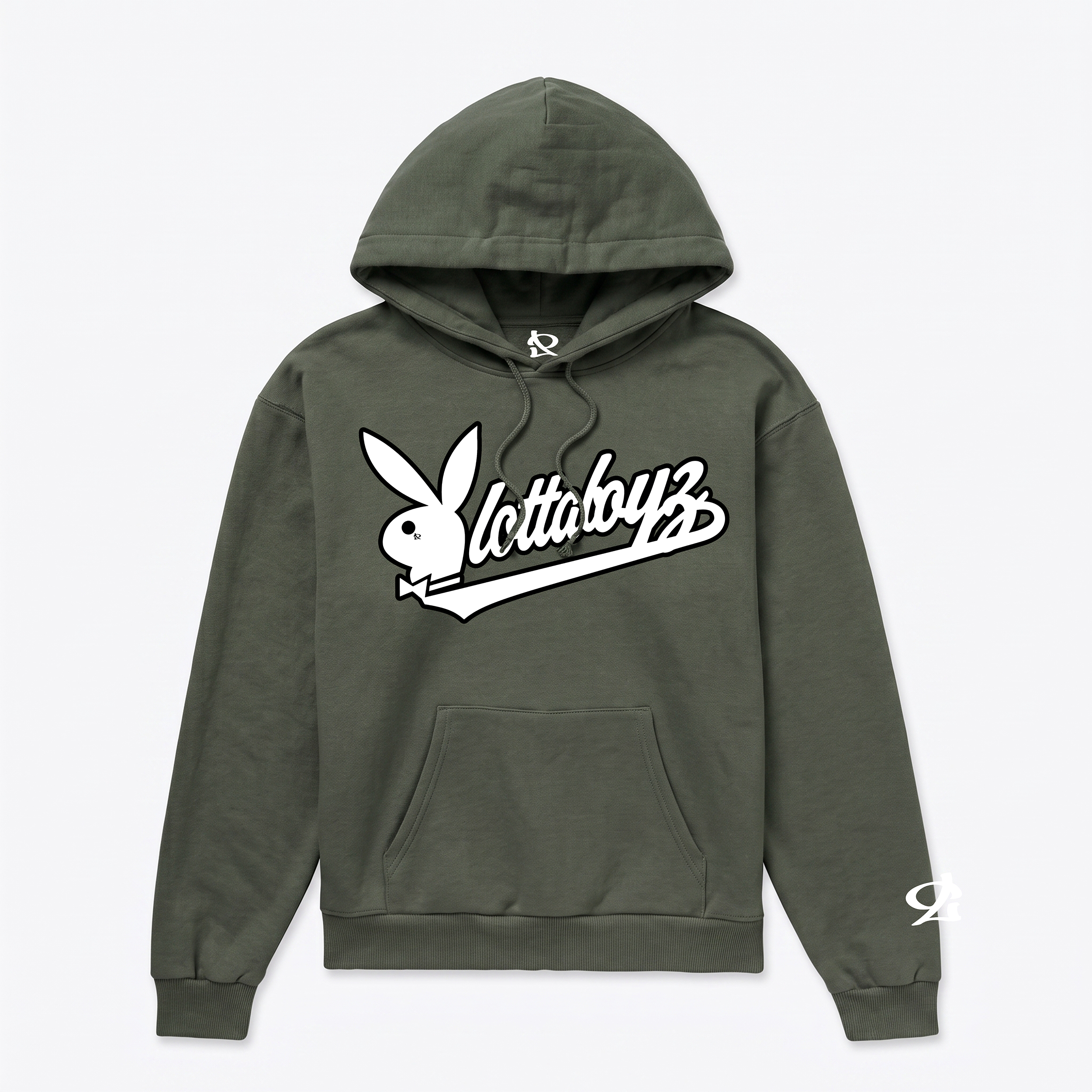 Hoodie "LOTTA BOYS" verde militar